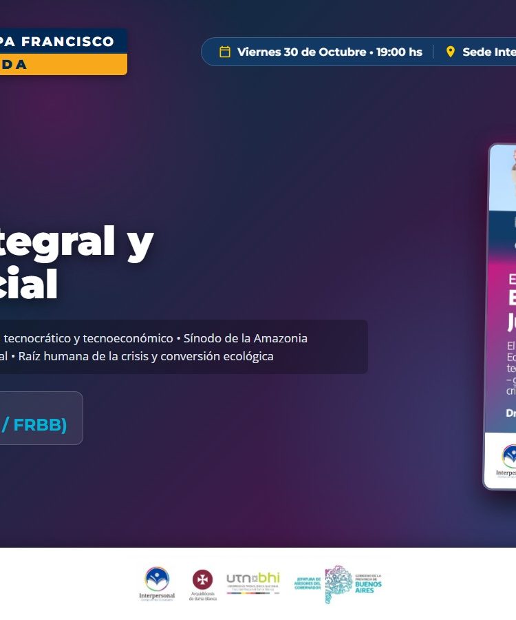 Portada horizontal de la charla sobre Ecología Integral y Justicia Social con el Dr. Horacio Campaña en Cabildo - ONG Interpersonal